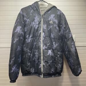 Adidas Reversible Down Puffer Jacket with Hood Size XL Unisex